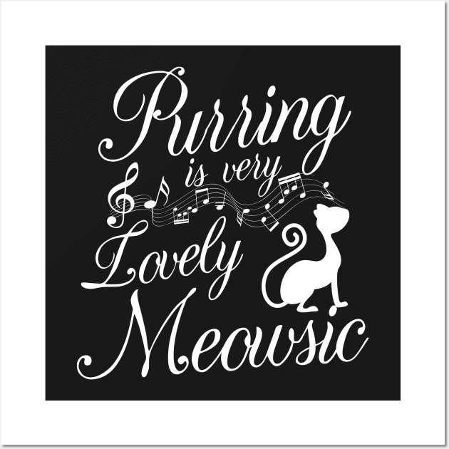 Purring is very lovely Meowsic Wall Art by catees93